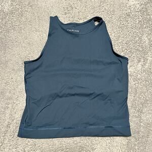 EVERLANE Tank Top Bra Womens Large Perform Crop Top Blue Sports Bra